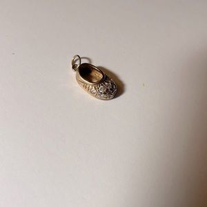 NEW! Italian Bronze Stella & Dot rhinestone baby bootie charm